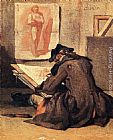 Jean Baptiste Simeon Chardin Famous Paintings - The Student Drawing